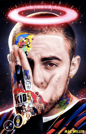 11x17 Mac Miller Countertop Poster - HalfMoonMusic