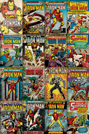 11x17 Iron Man Comics Countertop Poster - HalfMoonMusic