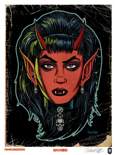 Frank Forte Frankenhorrors Succubus Art Print - HalfMoonMusic