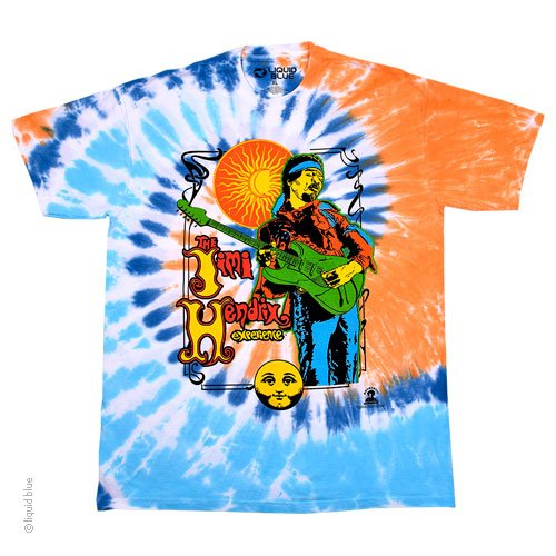 Men's Jimi Hendrix Sun Moon Experience Tie-Dye T-Shirt - HalfMoonMusic