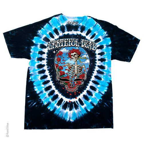 Men's Grateful Dead Steal Your Bertha Roses Tie-Dye T-Shirt - HalfMoonMusic