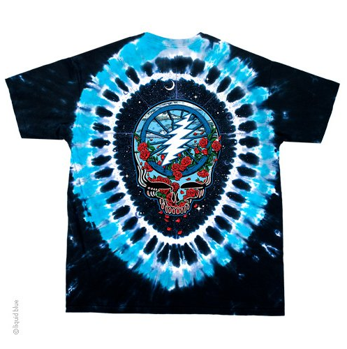 Men's Grateful Dead Steal Your Bertha Roses Tie-Dye T-Shirt - HalfMoonMusic