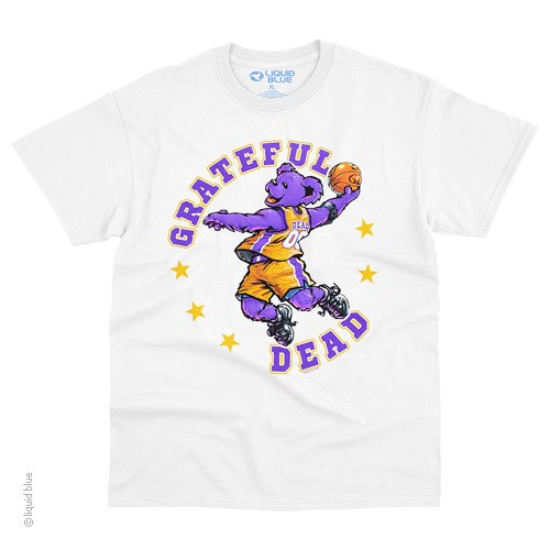 Men's Grateful Dead Hoops Slam Dunk Basketball Bear T-Shirt - HalfMoonMusic