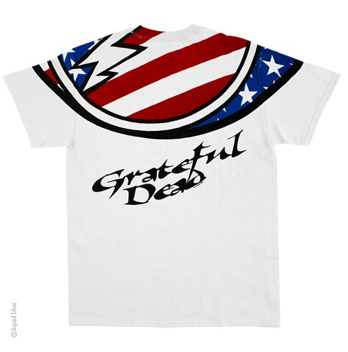 Men's Grateful Dead Summer Tour '93 USA Flag SYF T-Shirt - HalfMoonMusic