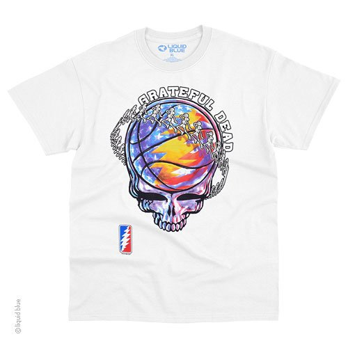 Men's Grateful Dead Basketball Skeletons SYF T-Shirt - HalfMoonMusic