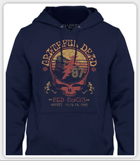 Men's Grateful Dead Red Rocks Stealie Pullover Hoodie - HalfMoonMusic