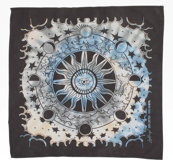 Cosmic Sun Eye Moon Bandana - HalfMoonMusic