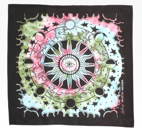 Cosmic Sun Eye Moon Bandana - HalfMoonMusic