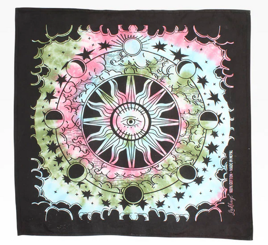 Cosmic Sun Eye Moon Bandana - HalfMoonMusic