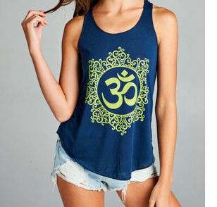 Women's Ohm Print Tank Top - HalfMoonMusic