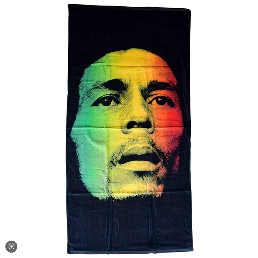 Bob Marley Rasta Face Towel - HalfMoonMusic