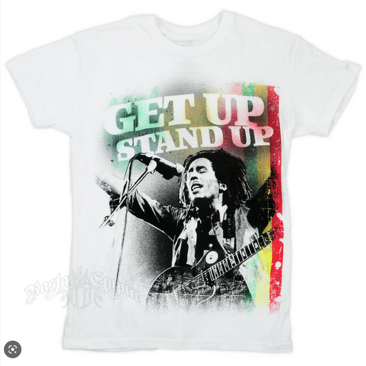 Men's Bob Marley Get Up Stand Up T-Shirt - HalfMoonMusic