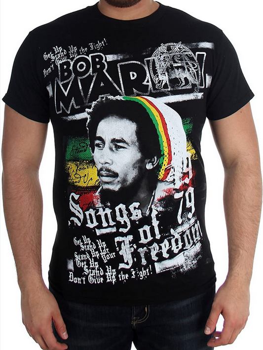 Men's Bob Marley Freedom T-Shirt - HalfMoonMusic