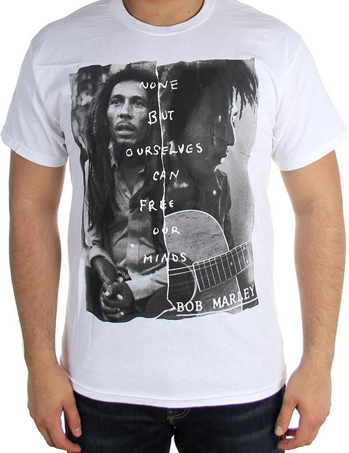 Men's Bob Marley Free Our Minds T-Shirt - HalfMoonMusic