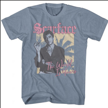 Men's Scarface The World Is Yours T-Shirt - HalfMoonMusic