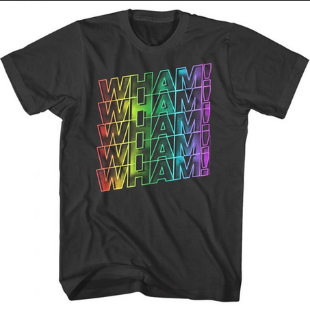Men's WHAM Rainbow Logo T-Shirt - HalfMoonMusic