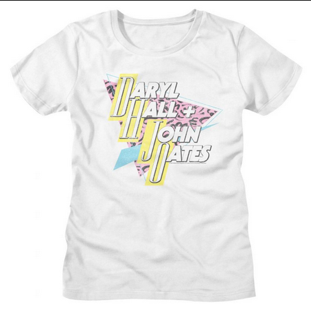 Women's Hall and Oates 80's Triangles T-Shirt - HalfMoonMusic