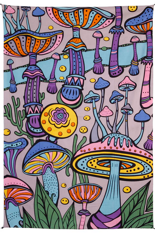 Magic Mushroomland Tapestry - HalfMoonMusic