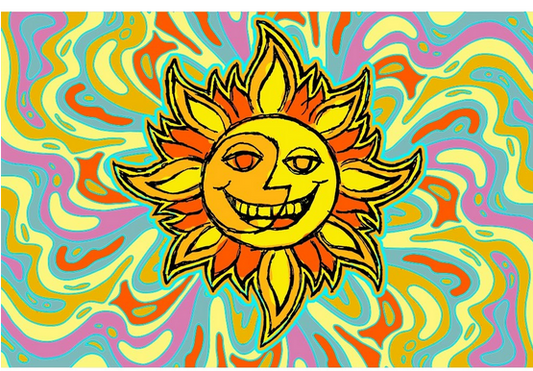 Soul Shine Sun & Moon Trippy Tapestry - HalfMoonMusic
