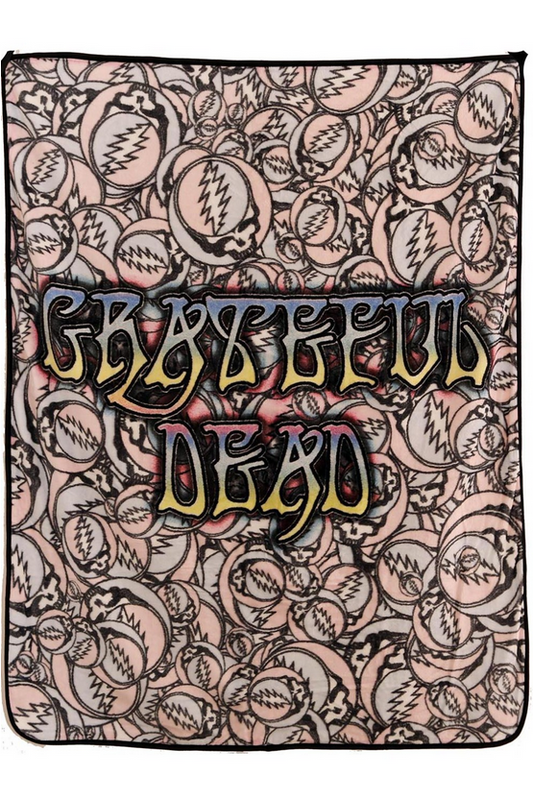 Grateful Dead Steal Your Face Collage Fleece Throw Blanket - HalfMoonMusic