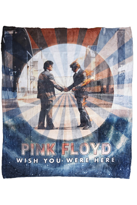 Pink Floyd Wish You Were Here Galaxy Fleece Throw Blanket - HalfMoonMusic