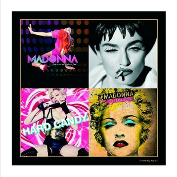 Madonna Montage Hard Candy & Celebration Cork Coasters - HalfMoonMusic