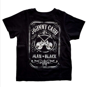 Johnny Cash Toddler Man In Black T-Shirt - HalfMoonMusic