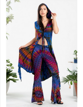 Women's Spandex T\D Hooded Long Vest - HalfMoonMusic