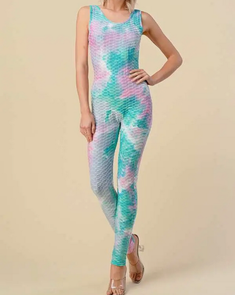Women's Double Scoop Honey Comb Stretch Catsuit - HalfMoonMusic