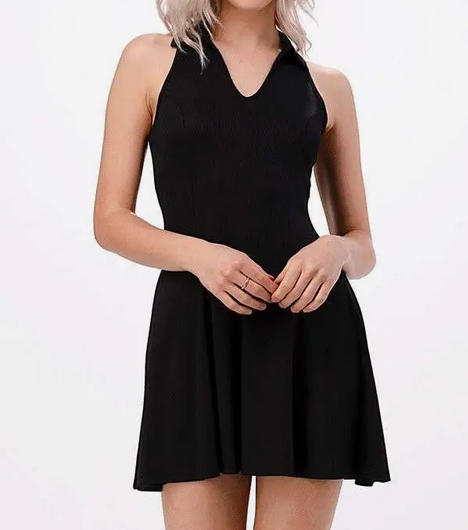 Women's Polo Skater Mini Dress - HalfMoonMusic