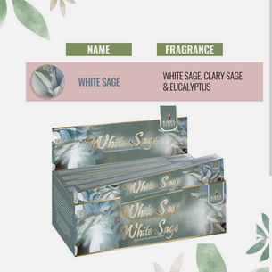White Sage Natural Incense - HalfMoonMusic
