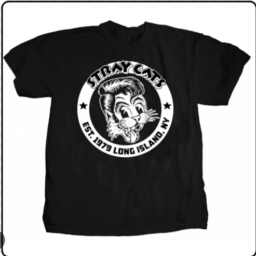 Men's Stray Cats Circle Logo T-Shirt - HalfMoonMusic