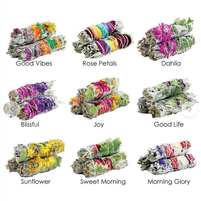 Soul Sticks 3pk Floral Sage Bundles - HalfMoonMusic