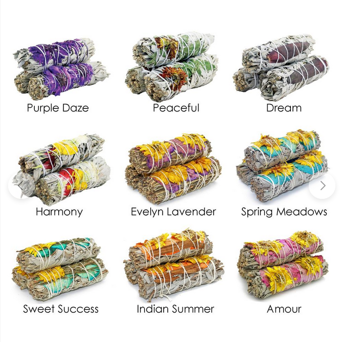 Soul Sticks 3pk Floral Sage Bundles - HalfMoonMusic