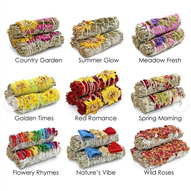 Soul Sticks 3pk Floral Sage Bundles - HalfMoonMusic