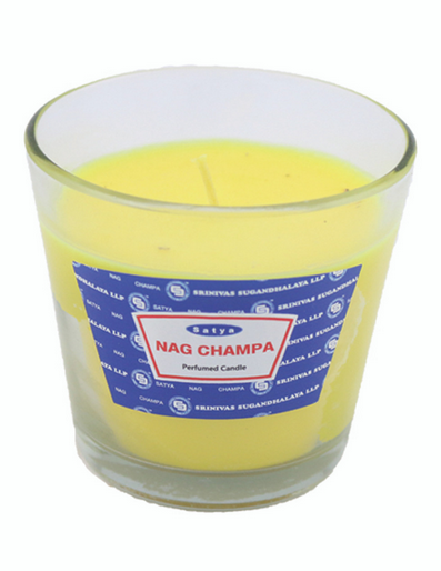 1.5 oz Satya Nag Champa Perfumed Candle - HalfMoonMusic