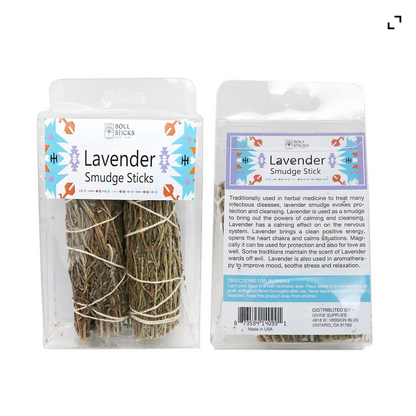 Soul Sticks 2Pk Lavender Smudge Sticks - HalfMoonMusic