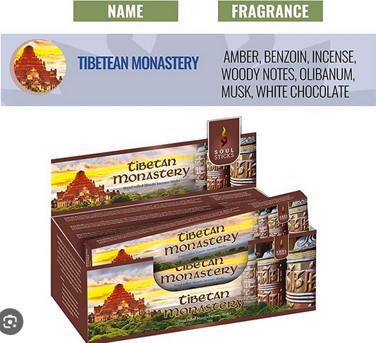 Soul Sticks Tibetan Monastery Natural Incense - HalfMoonMusic