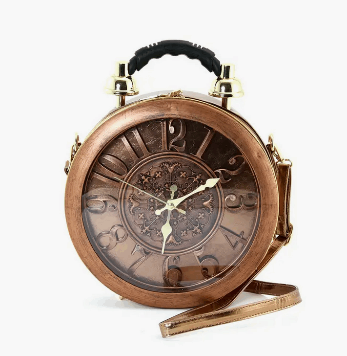 Antique Clock Crossbody Bag - HalfMoonMusic