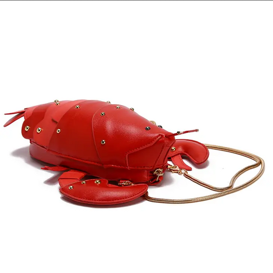Leather Lobster Crossbody Bag - HalfMoonMusic