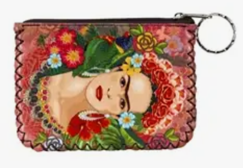 Frida Kahlo Print Coin Purse - HalfMoonMusic
