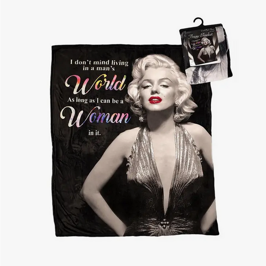 Marilyn Monroe Man's World Throw Blanket - HalfMoonMusic