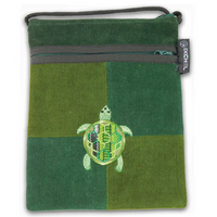 Patchwork Passport Bag with Terrapin Embroidery - HalfMoonMusic