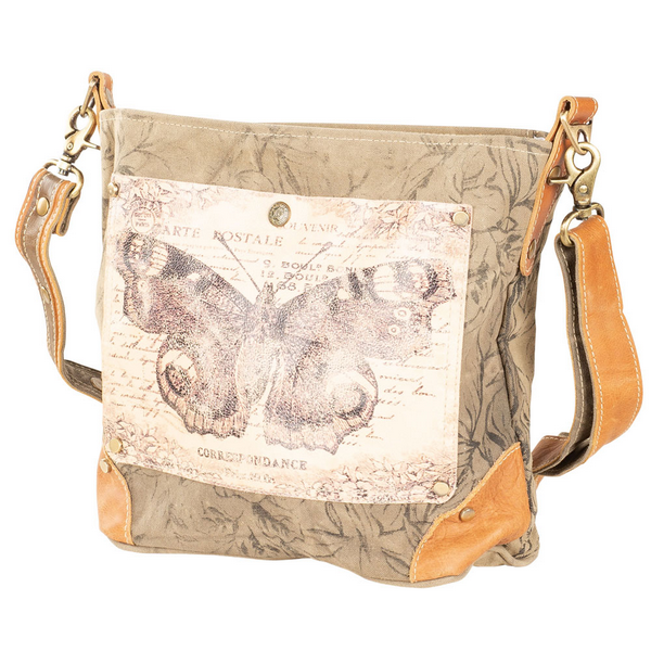 Moth Print Shoulder Bag - HalfMoonMusic