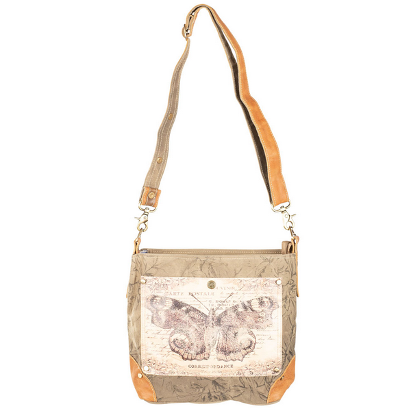 Moth Print Shoulder Bag - HalfMoonMusic