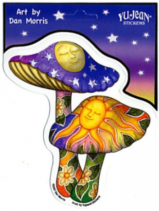 Dan Morris Mushrooms Window Sticker - HalfMoonMusic