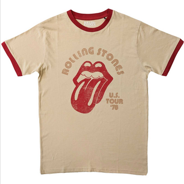 Men's Rolling Stones American U.S '78 Tour Ringer T-Shirt