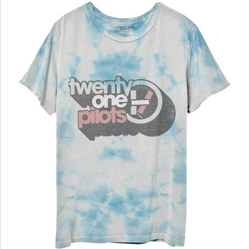 Men's Twenty One Pilots Vintage Block Holiday Tie Dye T-Shirt - HalfMoonMusic