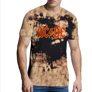 Men's AC/DC Logo Tie Dye T-Shirt - HalfMoonMusic