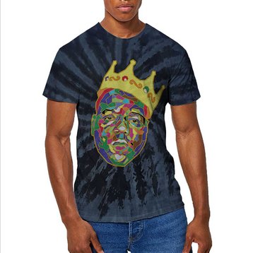 Men's Biggie Smalls Crown Tie-Dye T-Shirt - HalfMoonMusic